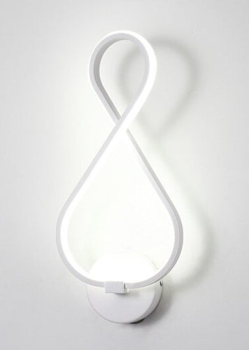 Infinity Linear LED Wall Sconce in matte white, cool light