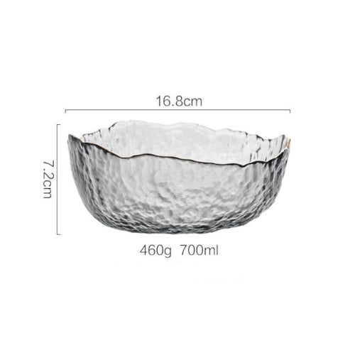 Gray Frost Glass Bowl - Fine Home Accessories
