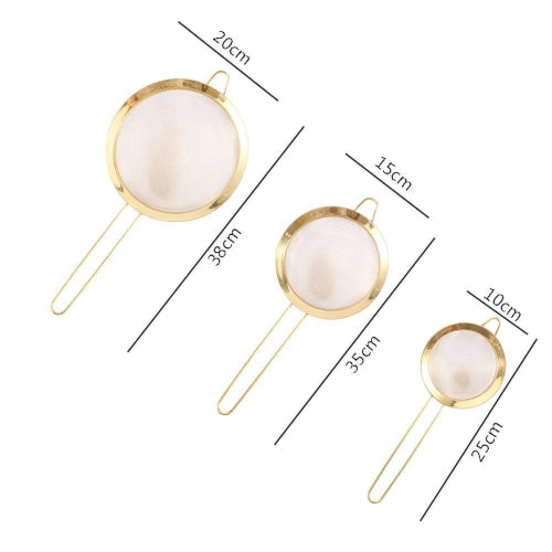 Golden Stainless Steel Sifter Set - Fine Home Accessories
