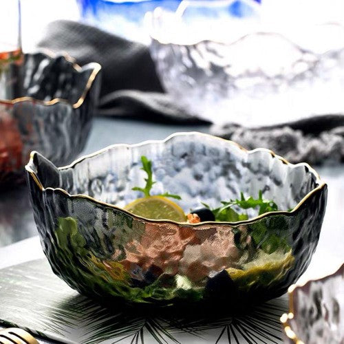 Gray Frost Glass Bowl - Fine Home Accessories