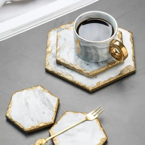 Luxe Marble Coaster Set - Fine Home Accessories