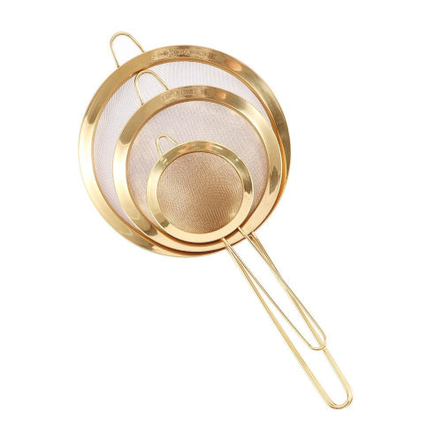 Golden Stainless Steel Sifter Set - Fine Home Accessories
