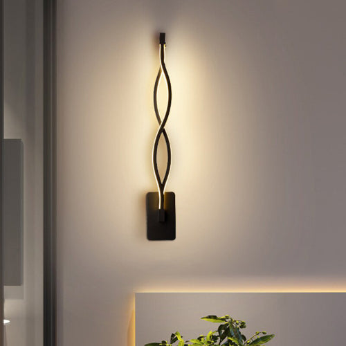 Twisty Black Modern Wall Sconce - Fine Home Accessories