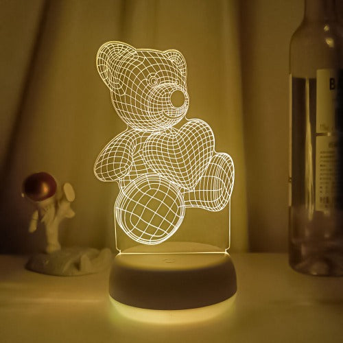 Teddy Love 3D Night Light