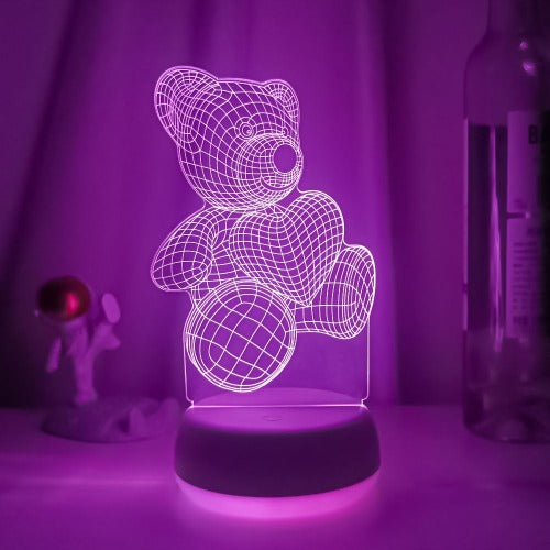 Teddy Love 3D Night Light