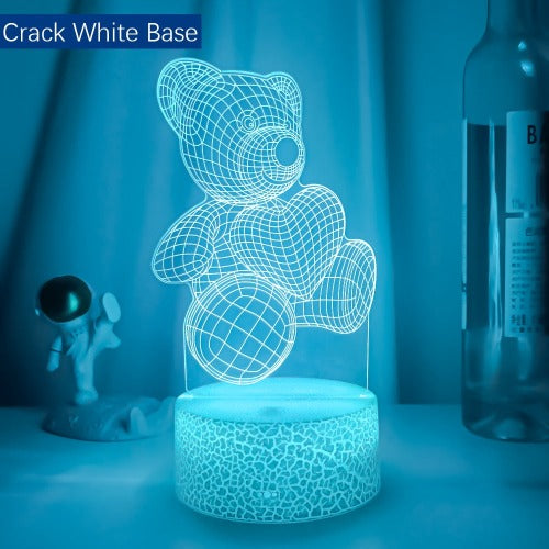 Teddy Love 3D Night Light