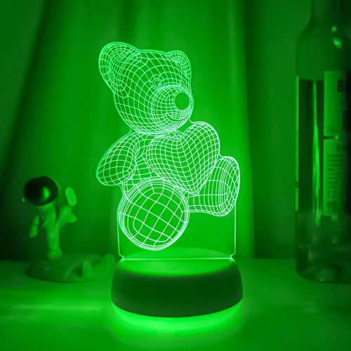 Teddy Love 3D Night Light