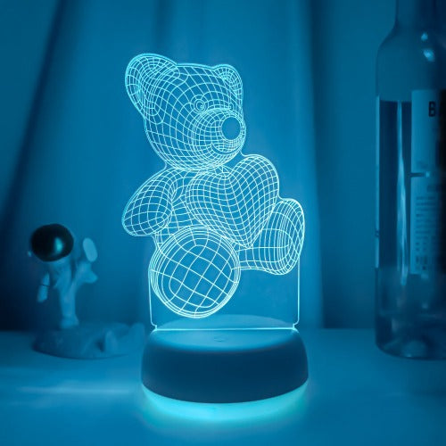 Teddy Love 3D Night Light