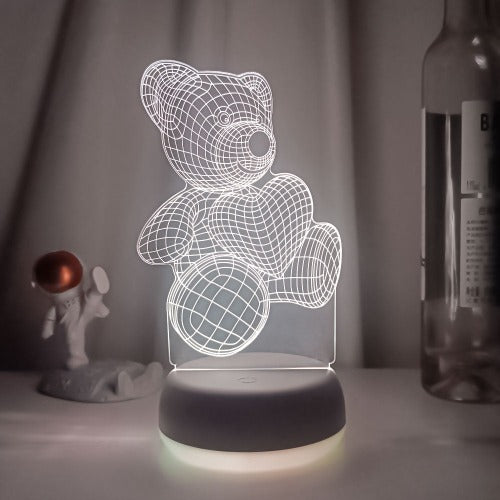 Teddy Love 3D Night Light