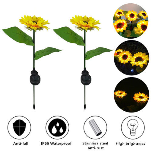 Sunflower Solar Landscape Lights - Fine Home Accessories
