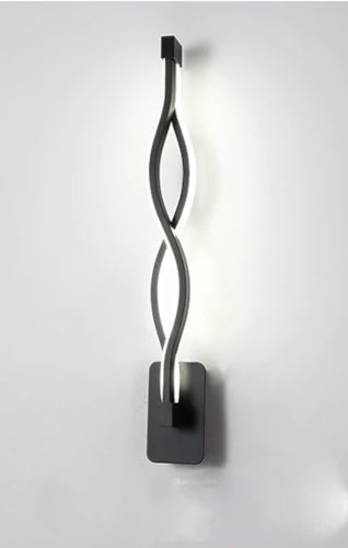 Twisty Black Modern Wall Sconce - Fine Home Accessories