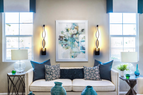 Twisty Black Modern Wall Sconce - Fine Home Accessories