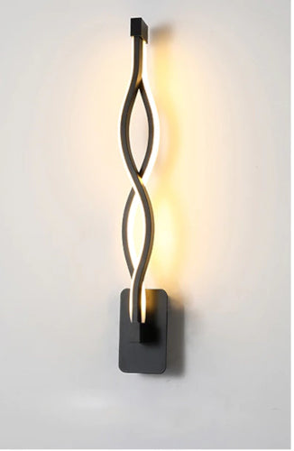 Twisty Black Modern Wall Sconce - Fine Home Accessories