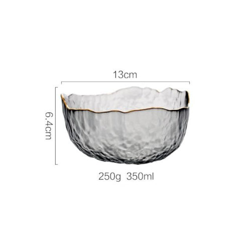 Gray Frost Glass Bowl - Fine Home Accessories