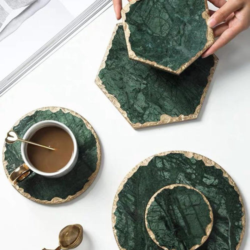Luxe Marble Coaster Set - Fine Home Accessories