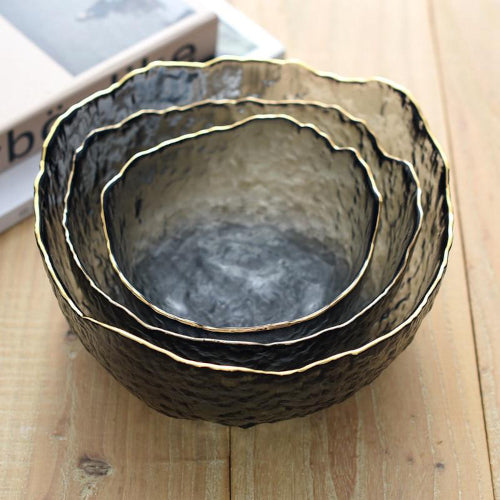 Gray Frost Glass Bowl - Fine Home Accessories