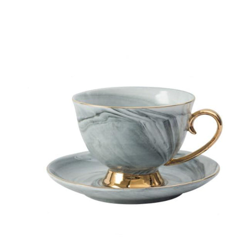 Luxe Coffee Cup and Saucer Set - Fine Home Accessories