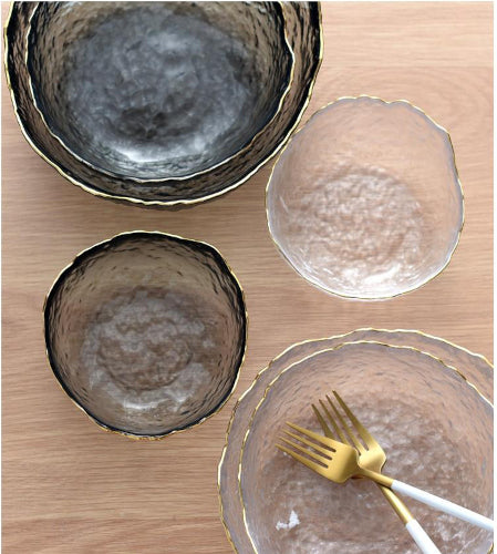 Gray Frost Glass Bowl - Fine Home Accessories