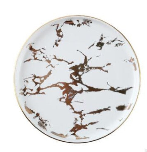 Deluxe Marbleized Dinnerware Set - 10" - Fine Home Accessories