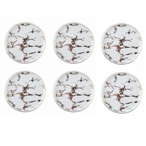 Deluxe Marbleized Dinnerware Set - 6" - Fine Home Accessories