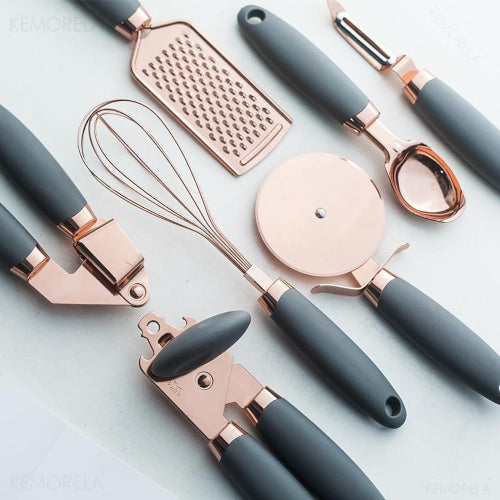 Rose Gold Kitchen Utensil Set (7 PCS) - Fine Home Accessories