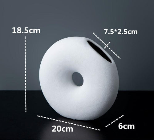 Beignet Ceramic Vase - Fine Home Accessories