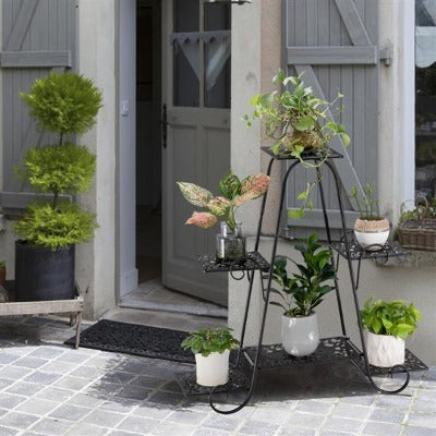 Lacquered Metal 6-Seat Plant Stand - Fine Home Accessories