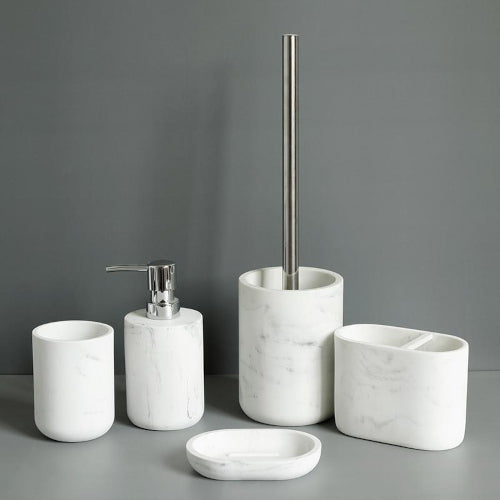 Deluxe Resin Bathroom Accessory Set - Fine Home Accessories