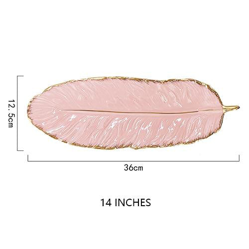 Gold Trimmed Ceramic Tray - Fine Home Accessories