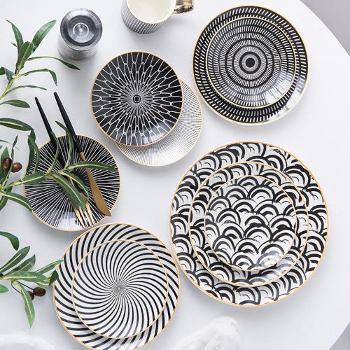 Patterned Porcelain Plates - Fine Home Accessories