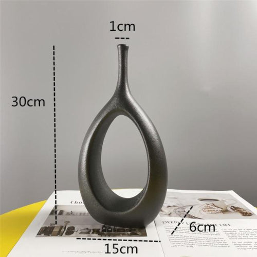 Modern Ornamental Ceramic Vase - Fine Home Accessories