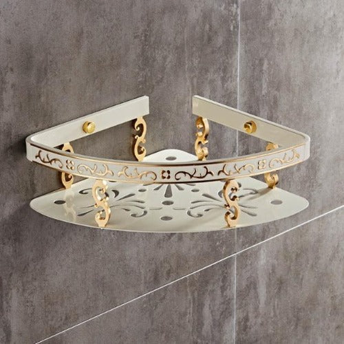 Luxe Bathroom Corner Shelf - Fine Home Accessories
