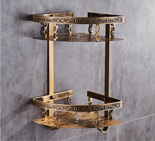 Luxe Bathroom Corner Shelf - Fine Home Accessories