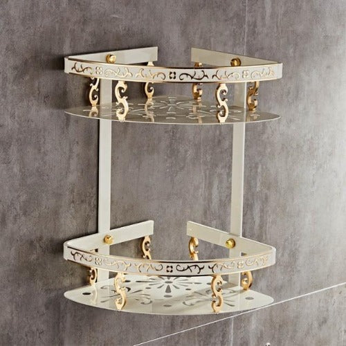 Luxe Bathroom Corner Shelf - Fine Home Accessories