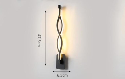 Twisty Black Modern Wall Sconce - Fine Home Accessories