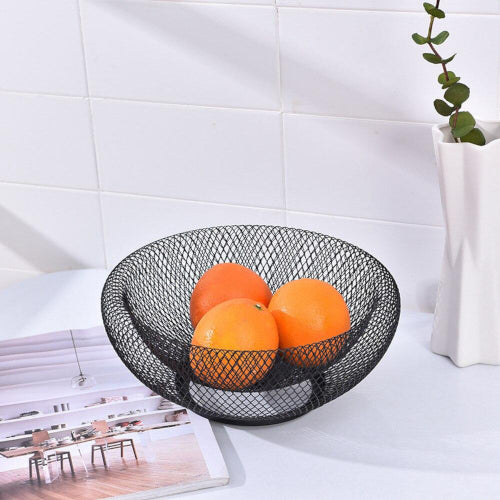 Duo Layer Metal Mesh Basket - Fine Home Accessories