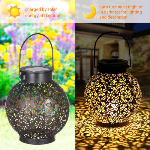 Patterned Outdoor Solar LED Lamp - Fine Home Accessories