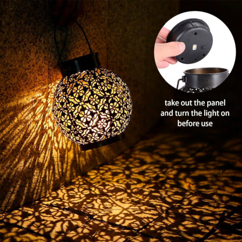 Patterned Outdoor Solar LED Lamp - Fine Home Accessories