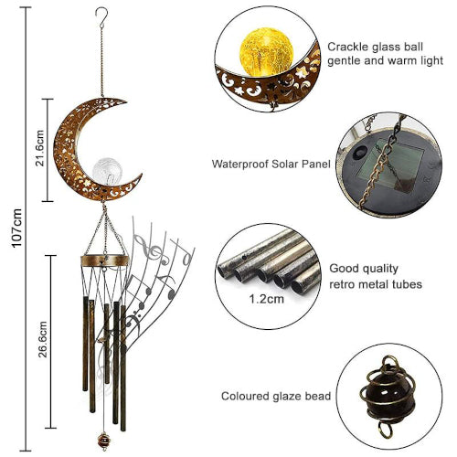 Celestial Solar Wind Chimes - Fine Home Accessories