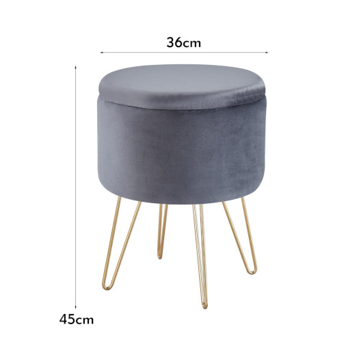Enkei Velvet Ottoman Stool - Fine Home Accessories