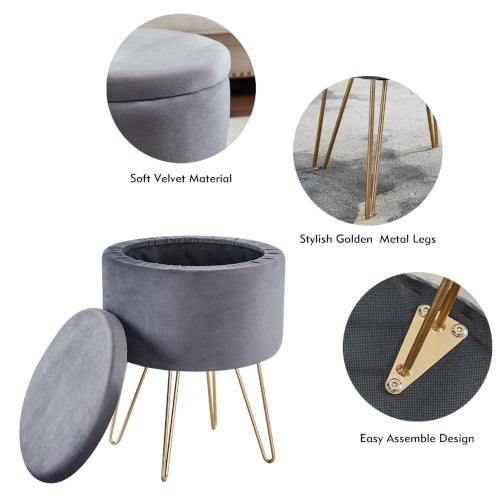 Enkei Velvet Ottoman Stool - Fine Home Accessories