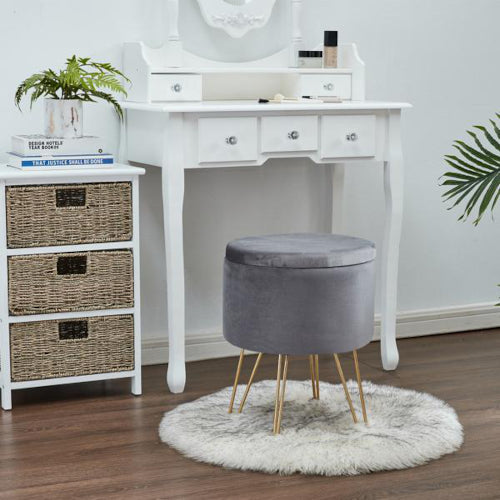 Enkei Velvet Ottoman Stool - Fine Home Accessories