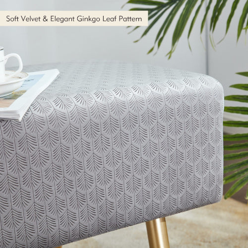 Elegant Velvet Ottoman Lounge - Fine Home Accessories