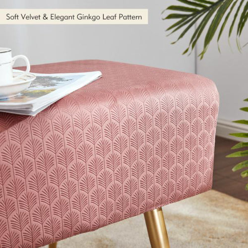 Elegant Velvet Ottoman Lounge - Fine Home Accessories