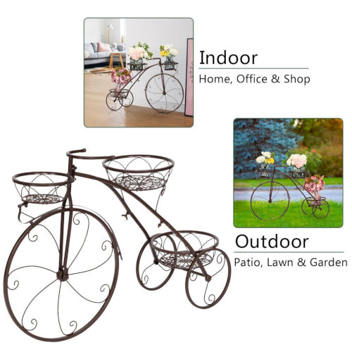 Deco Tricycle 3-Seat Plant Stand - Fine Home Accessories