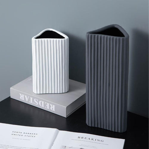 Contemporary Ceramic Cylinder Vase - Fine Home Accessories