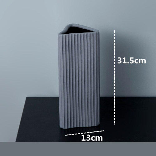 Contemporary Ceramic Cylinder Vase - Fine Home Accessories