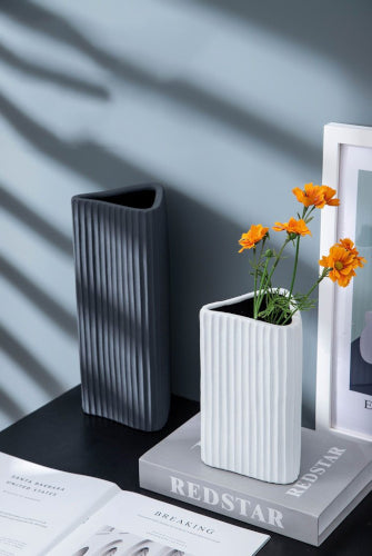 Contemporary Ceramic Cylinder Vase - Fine Home Accessories