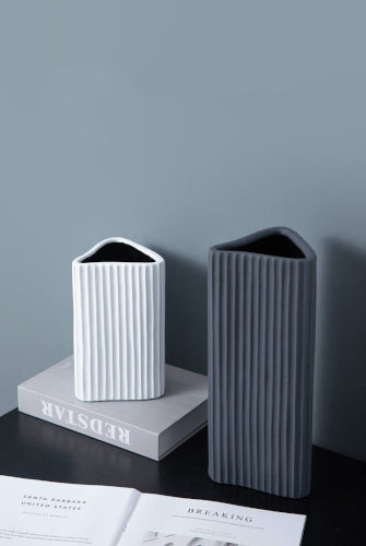 Contemporary Ceramic Cylinder Vase - Fine Home Accessories