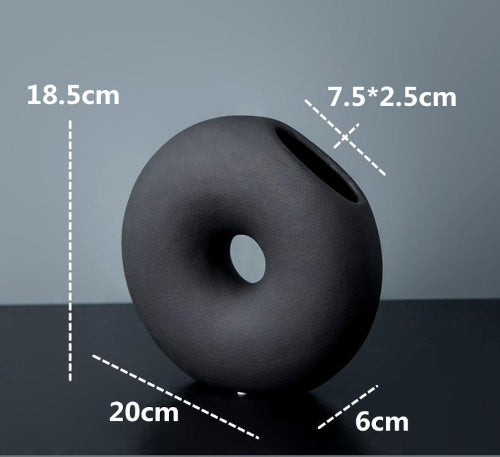 Beignet Ceramic Vase - Fine Home Accessories